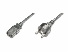 Digitus Napájecí kabel, CEE 7/7 (Typ-F) - C13 M / F, 1,8 m, H05VV-F3G 0,75qmm, černý