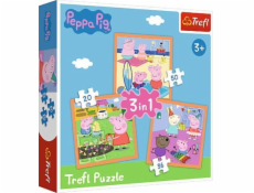 Puzzle 3v1 Imaginativní prasátko Peppa