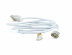 Gembird nabíjecí kabel Lightning 8-pin (M) na USB 2.0 (M), magnetický konektor, 1 m, stříbrný