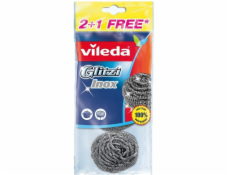 VILEDA steel scourer Glitzi Spiral INOX 2+1