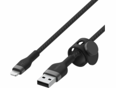 Belkin kabel USB-A s konektorem LTG,3M černý pletený