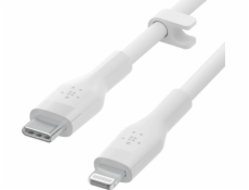 Belkin kabel USB-C na LTG_silikon, 3M, bilý