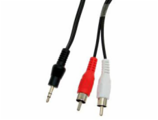 SBOX Kábel prepajaci jack 3,5mm/2x RCA (cinch) 2m