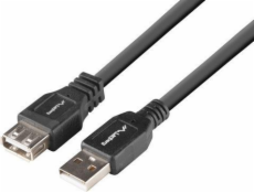 USB-A M/F 2.0 prodlužovací kabel 1,8m černý BOX