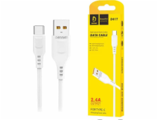 DENMEN D01T USB cable USB - USB-C 2 4A 1M White