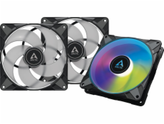 ARCTIC P14 PWM PST A-RGB 0dB Value pack (3 ks), 140x140x27 mm ventilátor, černá, 4-pin