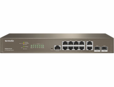 Tenda TEG5312F - L3 Managed Gigabit Switch, 10x RJ45 10/100/1000 Mb/s, 2x SFP 1 Gb/s