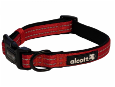 Alcott reflexní obojek pro psy, Adventure, zářivě červený, velikost S