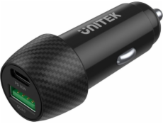 Unitek P1400 Car charger 38W USB-A USB-C QC 3.0