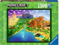 Puzzle 1500 dílků Svět Minecraftu