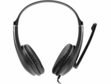 CANYON headset CHSU-1, lehký, USB připojení, černá