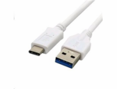 C-TECH kabel USB 2.0 AM na Type-C kabel (AM/CM), 1m, bílý