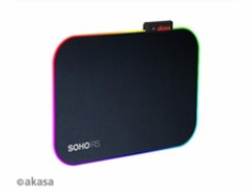 AKASA podložka pod myš SOHO RS, RGB gaming mouse pad, 35x25cm, 4mm thick