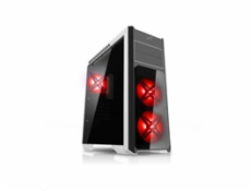 EVOLVEO Ray 4 CR, case ATX, 3 x 120 mm PWM ventilátor, průhledná bočnice, černá