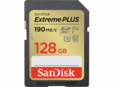 SanDisk SDXC karta 128GB Extreme PLUS (190 MB/s Class 10, UHS-I U3 V30)