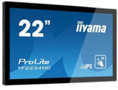 22  iiyama TF2234MC-B7X: IPS, FullHD, capacitive, 10P, 350cd/m2, VGA, DP, HDMI, IP65, černý