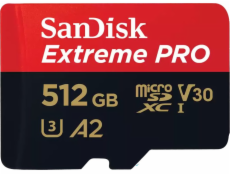 SanDisk microSDXC 512GB Extreme Pro A2 C10 V30 UHS-I U3