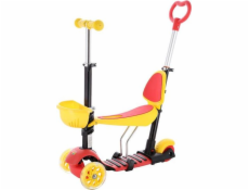 NILS FUN HLB07 4in1 deti s scooter BLACK-YELLOW-RED