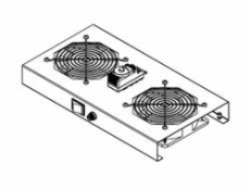 Legrand EvoLine ventilační jednotka pro nástěnné rozváděče, 2x ventilátor + termostat, montáž na střeše rozvaděče