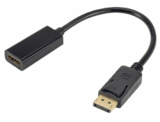 XtendLan Adaptér DisplayPort (M) na HDMI (F), 15cm, černý