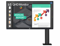 POŠKOZENÝ OBAL - LG monitor IPS 27QN880 27  / 2560x1440 / 350cd/m2 / 5ms / DP / 2xHDMI / USB-C / repro