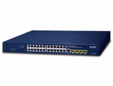 PLANET GS-4210-24T4S switch L2/L4, 24x1Gb, 4xSFP, Web/SNMPv3 SSL/SSH, VLAN, QoS, fanless