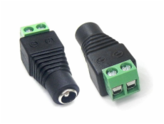 XtendLan Napájecí redukce plug/šroub - SAMICE 5,5/2,1mm (ke zdroji) na šroubovou svorkovnici