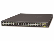 PLANET GS-4210-48T4S switch L2/L4, 48x 1000Base-T, 4x SFP, Web/SNMPv3, VLAN, QoS, IPv6, fanless