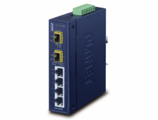 PLANET IGS-620TF Průmyslový Switch 4x 10/100/1000Base-T, 2x 100/1G/2.5GBase-X SFP, -40~+75°C