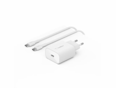 Belkin 25W USB-C Power Delivery PPS nástěnná nabíječka + 1m USB-C na USB-C kabel, bílá