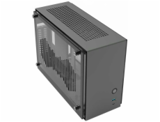 Zalman skříň M2 Mini / mini tower / ITX / 80 mm fan / USB 3.0 / USB 3.1 / riser card / prosklené bočnice / antracitová