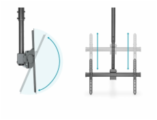 DIGITUS univerzální stropní držák na TV s teleskopickým nastavením výšky VESA: 200x200, 300x300, 400x200, 400x400, 600x400.