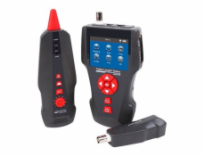 XtendLan Tester STP+PSTN+coax+USB, LCD displej, měření délky vedení, test PoE a PING, sonda