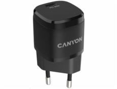 CANYON nabíječka do sítě H-20-05, 1x USB-C PD 20W, černá