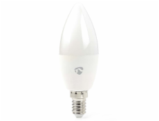 NEDIS Wi-Fi chytrá LED žárovka/ E14/ svíčka/ 4,9W/ 230V/ 470lm/ teplá až studená bílá/ 2700 - 6500K/ stmívatelná/ bílá