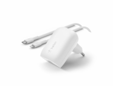 Belkin 30W USB-C Power Delivery PPS nástěnná nabíječka + 1m USB-C na lightning kabel, bílá