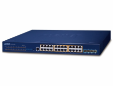 Planet SGS-6310-24P4X L3 PoE switch, 24x1Gb, 4x10Gb SFP+, HW/IP stack, VSF/Cluster switch, 802.3at 370W