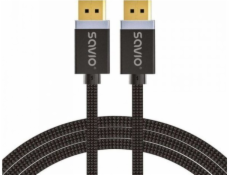 SAVIO CL-165 Display Port 1.4 kabel, 1m, měděný, bavlněný oplet