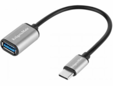 Adapter USB Kruger&Matz USB-C - USB Srebrny  (KM1246)