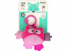 Milly Mally Plyšový přívěsek Owl pink