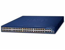 Planet SGS-6310-48P6XR L3 PoE switch, 48x1Gb, 6x10Gb SFP+, HW/IP stack, VSF/Cluster switch, 802.3at 740W, 2x power-in