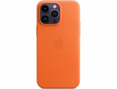 Kožené pouzdro s MagSafe pro iPhone 14 Pro Max - oranžové