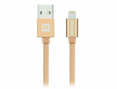 Swissten Datový Kabel Textile Usb / Lightning 1,2 M Zlatý