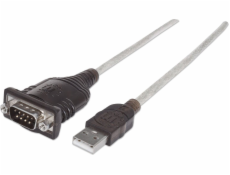 Kábel USB Manhattan USB-A - RS-232 1.8 m Przezroczysty (151849)