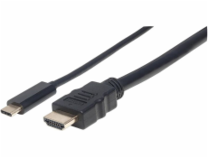 Kábel USB Manhattan USB-C - HDMI 1 m Czarny (152235)