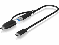 USB 3.2 Gen 2 Kábel, USB-C Stecker > USB-A + USB-C Stecker