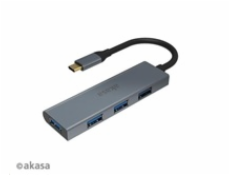 AKASA Hub USB-C 4x USB 3.0 port, Aluminium