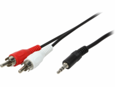 Kabel LogiLink Jack 3.5mm - RCA (Cinch) x2 1.5m czarny (CA1042)