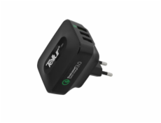 Tellur AC nabíječka QC 3.0, 3 * USB porty (1 port QC 3.0 a 2 USB porty 2,4 A), černá