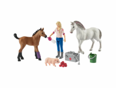 Schleich Farm World 42486 Arztbesuch bei Stute und Fohlen